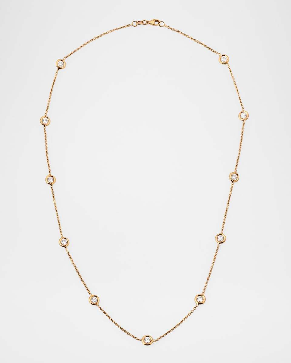 18K Rose Gold Diamond Necklace